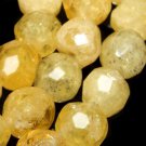 6mm Natural Faceted Citrine Crystal Round Gemstone Jewelry Beads