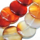 20mm Natural Agate Coin Gemstone Jewelry beads