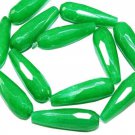 30mm Jade Faceted Drop Green Gemstone Loose Beads 8pc