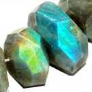 17-22mm Natural Freefom Faceted Labradorite Gemstone Jewelry Beads 8pc