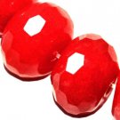 12mm Jade Faceted Abacus Red gemstone loose beads