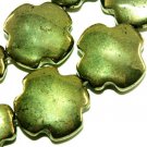 15mm pyrit pyrite cross natural gemstone beads