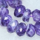 10mm faceted roundel amethyst gemstone loose beads