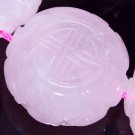 22mm carved rose quartz coin gemstone loose beads