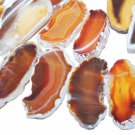 Freesize Slab Flat White Coffee Red Agate Top Drilled Gemstone Pendant Beads
