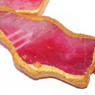 pink agate freeform slab gemstone pendant beads