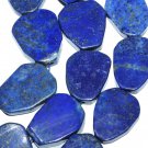 18-26mm freesize Indigo Lapis Lazuli flat slab Gemstone loose Beads 7pc