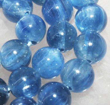 8mm Natural AAA+ Blue Kyanite Round Gemstone Loose Beads