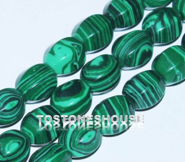 12mm malachite twisted nugget loose beads