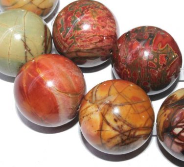 20mm picasso jasper  jaspis diaspro round gemstone loose bead