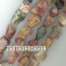 freeform mixcolor tourmaline rough nugget gemstone beads