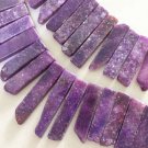 Gradural Flat Natural Kunzite teeth spike Gemstone Freesize beads 15"