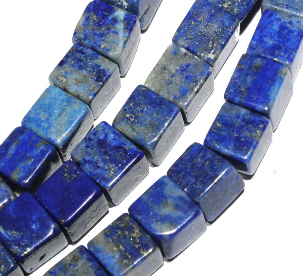 6mm Natural Lapis Lazuli Cube Gemstone Loose Bead
