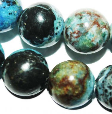 6mm genuine larimar round gemstone loose beads