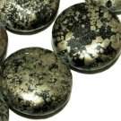 16mm natural mineral pyrite coin gemstone loose bead pirita