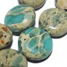 12mm Natural Turquoise Coin African Diaspro Loose Bead