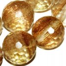 8mm Quartz Faceted Round Golden San Loose Beads