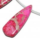 42mm turquoise pink variscite diaspro gemstone loose beads