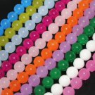 6mm jade round gemstone loose beadsc15" pick color  FREESHIP