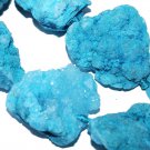 Freesize Nugget Geode Blue Agate Gemstone Loose Bead