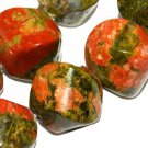 12mm Natural Unakite Epidote Jasper Gemstone Loose Beads