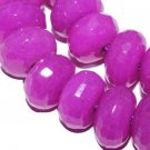 8mm Faceted jade Roundel Purple Gemstone Loose Beads