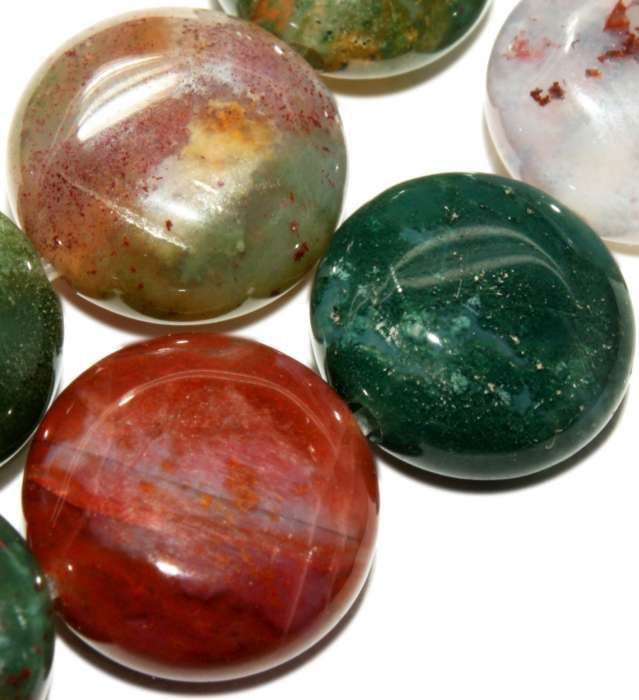 8mm natural indian jade coin gemstone loose beads