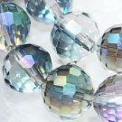 10mm Quartz Crystal Faceted Plated Round Gemstone Loose Beads