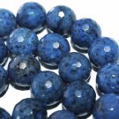 14mm Natural Blue Dumortierite Round Faceted Loose Beads 12pc