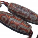 40mm  tibetan mystical old red Brown agate Loose Beads 4pc