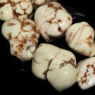 13-19mm white turquoise nugget gemstone loose bead