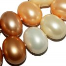 19mm Multi-color Perla Shell Pearl Loose Beads 15"