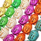 28mm Turquoise Buddha Face Beads Mixed Size 8 Colors 10pc