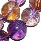 12mm Natural Round ametrine Crystal Gemstone Jewelry Beads