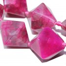 22mm Fire Pink Agate Gemstone Loose Beads