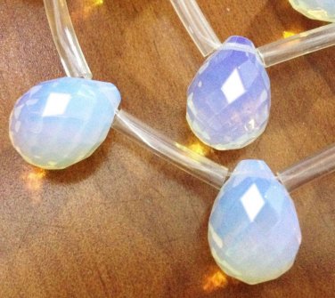 16x12mm Faceted Drop Opal Gemstone Loose Beads 12pc