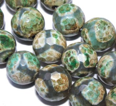 8mm agate faceted round gemstone loose beads