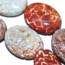 20mm fire agate oval gemstone loose beads