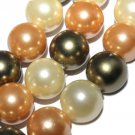 8mm mixed-color round shell pearl perla loose beads