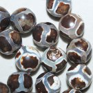 10mm Faceted Agate round Gemstone Loodse Beads 15"