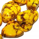 15-19mm yellow turquoise nugget gemstone loose beads