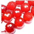 10mm red faceted agate achat gemstone agata loose beads