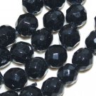 6mm Nature Black Tourmaline Faceted Round gemstone beads