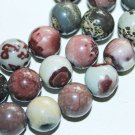 8mm Flower Jasper Round Gemstone Loose Beads 15"