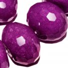 14mm Faceted Abacus Roundel Purple Jade Gemstone Loose Beads