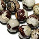 8mm Flower Round Jasper Gemstone Loose Beads