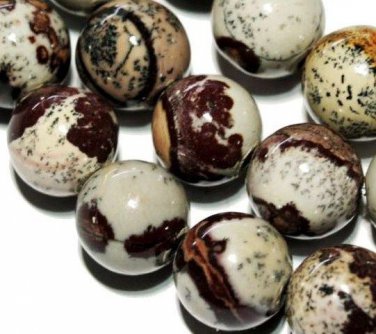 8mm Flower Round Jasper Gemstone Loose Beads
