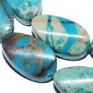 18mm twist blue oval serpentine gemstone loose beads