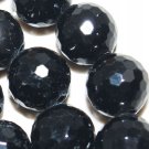 10mm Nature Faceted Black Tourmaline Round Gemstone Loose Beads