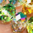 12mm Plated Quartz Faceted Roundel Loose Beads 35pc